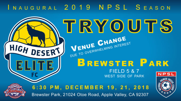 2019 NPSL Tryout Venue Changed Due To Overwhelming Player Response